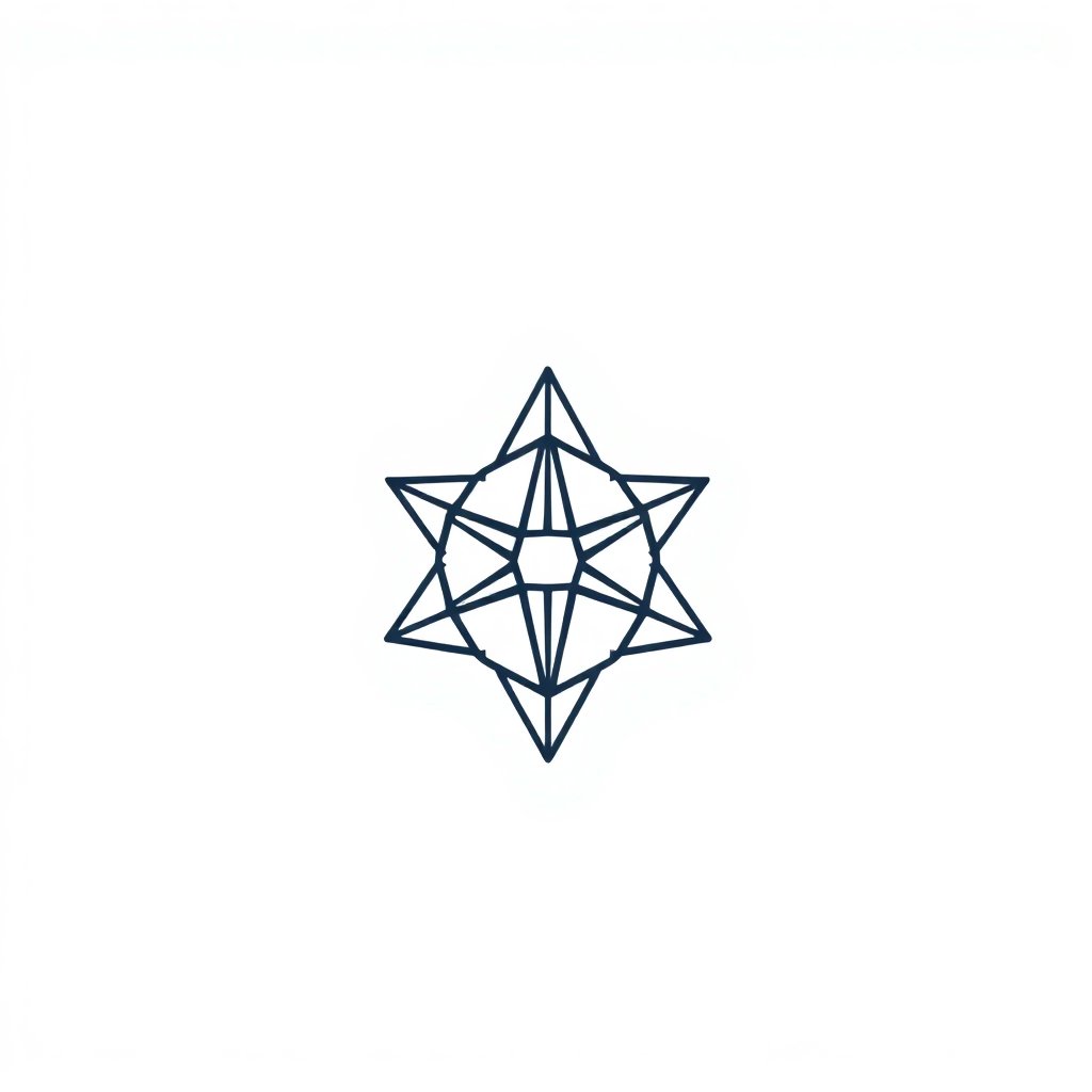 Modern minimalist vector icon logo for a geodetic company, geometric lines, professional, clean, on white background